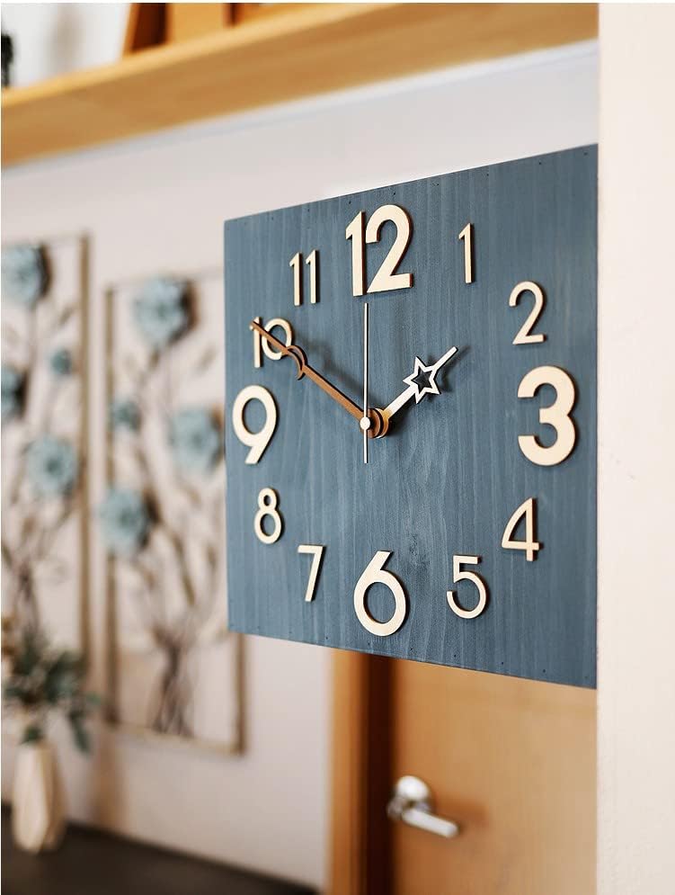 Amazon.co.jp: モフ 立体 28.3cm 無音 両面壁掛け時計 両面時計